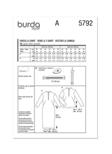 Patron Burda 5792  Robe et haut pour femme
