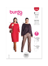 Patron Burda 5796  Robe et haut pour femme