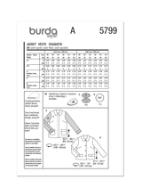 Burda Pattern - 5799 Men's Jacket