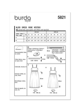 Burda Pattern - 5821 Misses' Dress