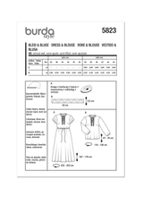 Burda Pattern - 5823 Misses' Dress & Blouse