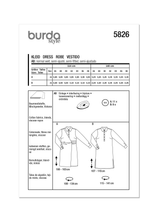 Burda Pattern - 5826 Misses' Dress