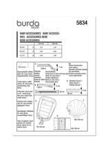 Burda Pattern - 5834 Baby Accessories
