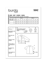 Burda Pattern - 5842 Men's Shirt