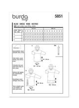 Patron Burda 5851  Robe pour femme