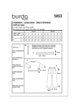 Burda Pattern - 5853 Misses' Homewear