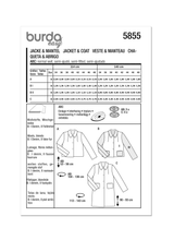 Burda Pattern - 5855 Misses' Jacket & Coat