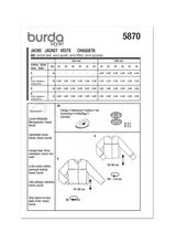 Burda Pattern - 5870 Misses' Jacket