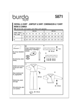 Burda Pattern - 5871 Misses' Jumpsuit & Top