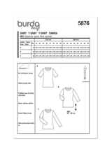 Burda Pattern - 5876 Misses' Top