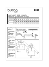 Burda Pattern - 5881 Misses' Jacket