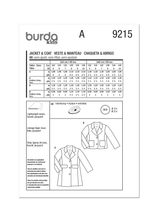 Burda Pattern - 9215 Children's Coats