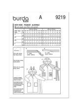 Burda Pattern - 9219 Children's Bathrobe