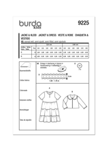 Burda Pattern - 9225 Children's Jacket & Dress