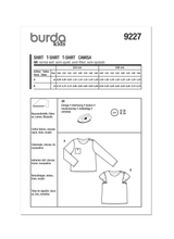 Patron Burda 9227  Chemise pour enfant