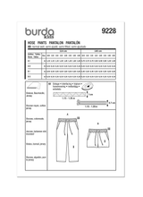 Burda Pattern - 9228 Children's Pants