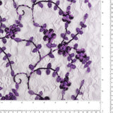 Embroidered Mesh With Sequins - BRIGITTE - 015 - Purple