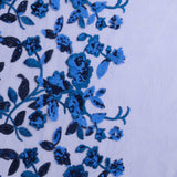 Embroidered Mesh With Sequins - BRIGITTE - 022 - Electric Blue