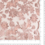 Embroidered Mesh With Sequins - BRIGITTE - 028 - Blush