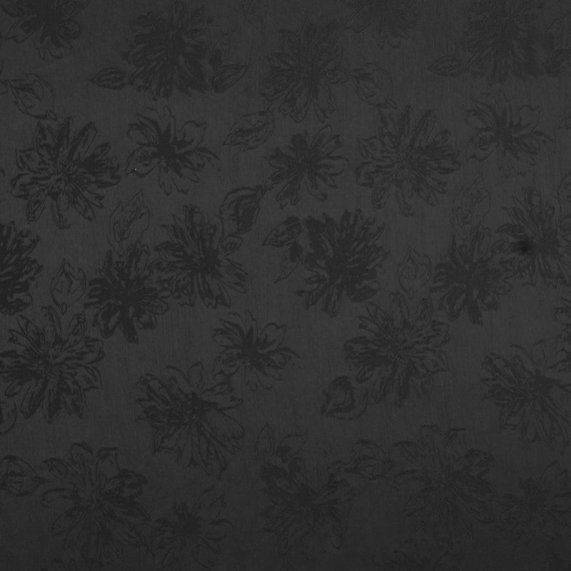 Fleurs Jacquard - LAURA - Noir