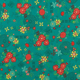 Coton imprimé - BOHO - 015 - Turquoise