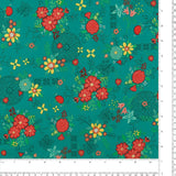Coton imprimé - BOHO - 015 - Turquoise