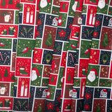 Christmas printed cotton - Box calendar - Red