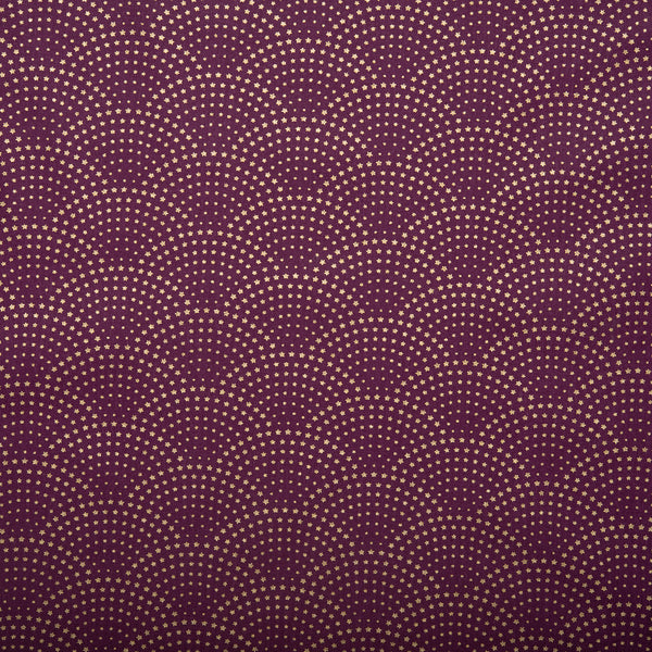 Christmas printed cotton - Scalop - Purple