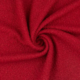 Tissu bouclé pour manteau - Rouge