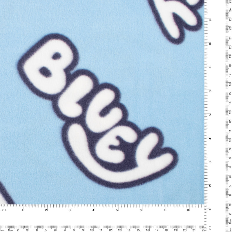 Molleton imprimés sous license - BLUEY - Classique - Bleu Pâle