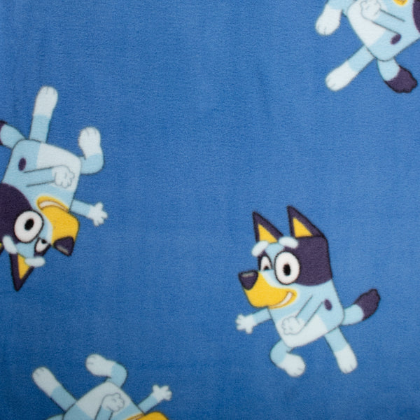 Licensed Fleece print - BLUEY - Name - Blue