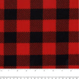 Molleton anti-boulochage CARREAUX BUFFALO - Rouge