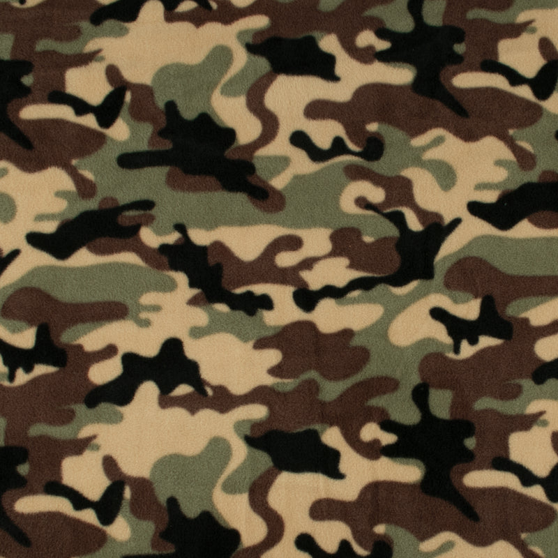 CHILLY - Molleton imprimé anti-boulochage - Camouflage - Brun