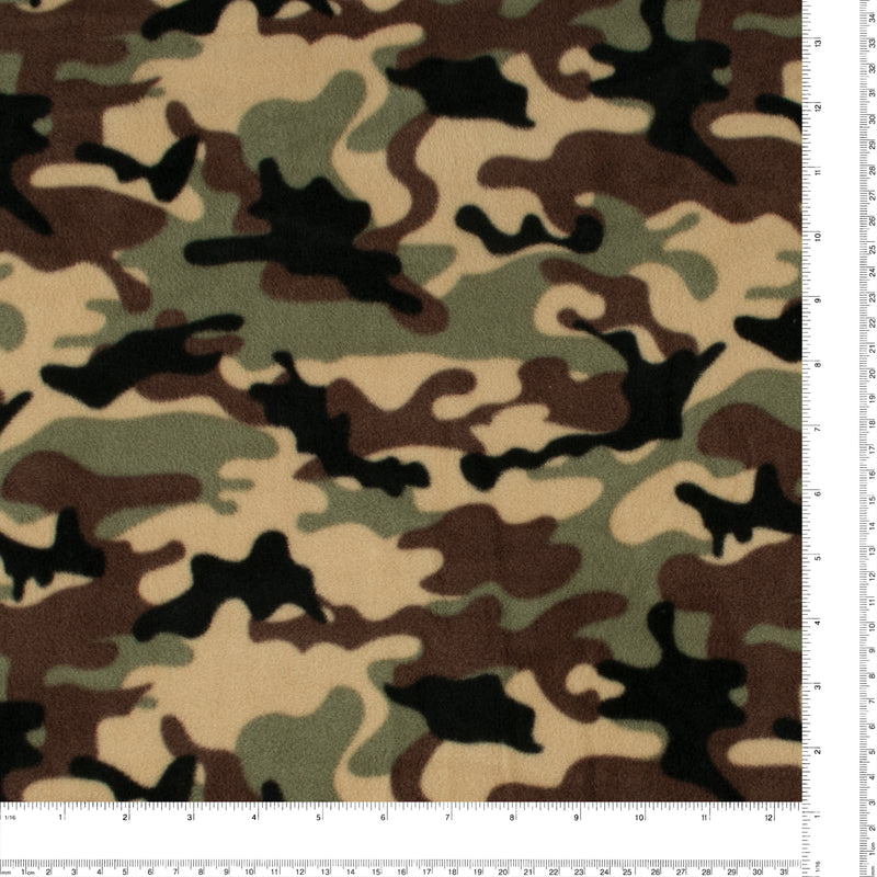 CHILLY - Anti Pill Fleece Print - Camouflage - Brown