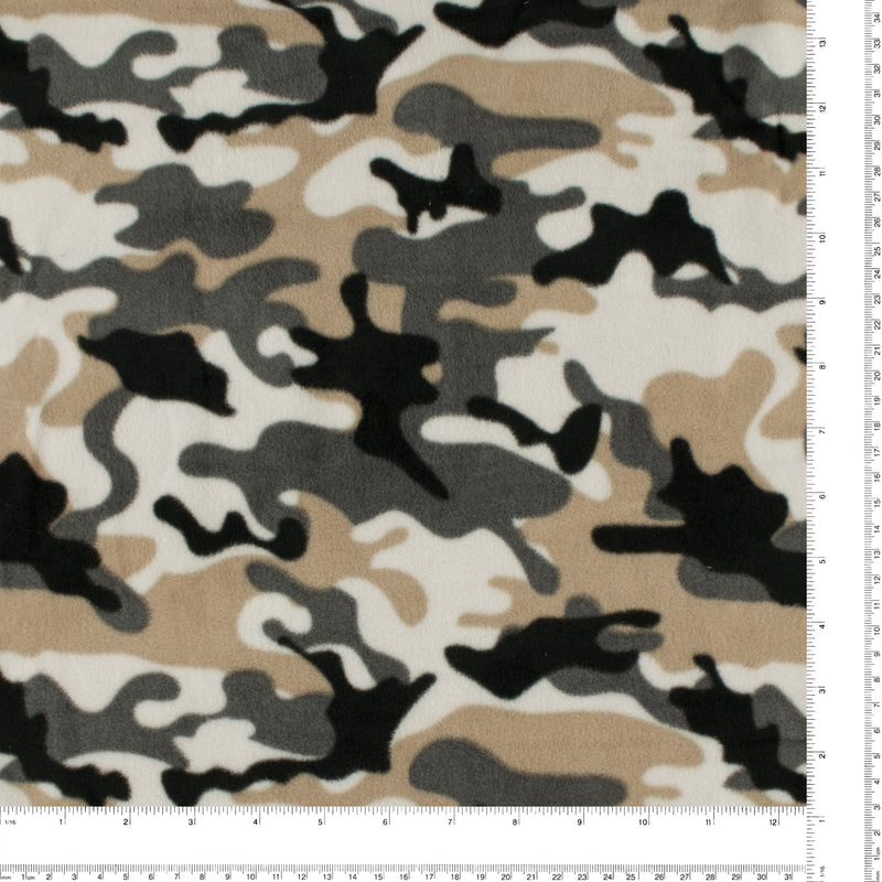 CHILLY - Molleton imprimé anti-boulochage - Camouflage - Gris