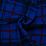 Anti Pill Fleece Print - SLIPPY - Plaids - Cobelt blue