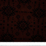 Anti Pill Fleece Print - SLIPPY - Navajo - Chocolate