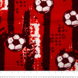 Molleton imprimé anti-boulochage - &lt;SLIPPY&gt; - Ballon de soccer - Rouge