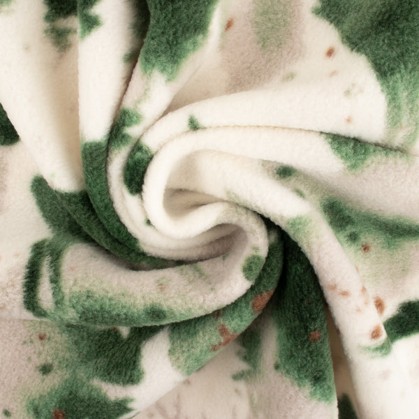 Anti-Pill Fleece Print - SLIPPY - Abstract wildlife - Green