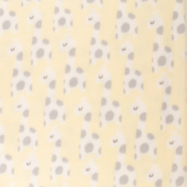 Anti-Pill Fleece Print - SLIPPY - Giraffes - Yellow