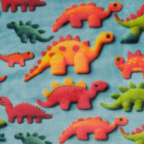 Printed Fleece - CORAL - 015 - Blue