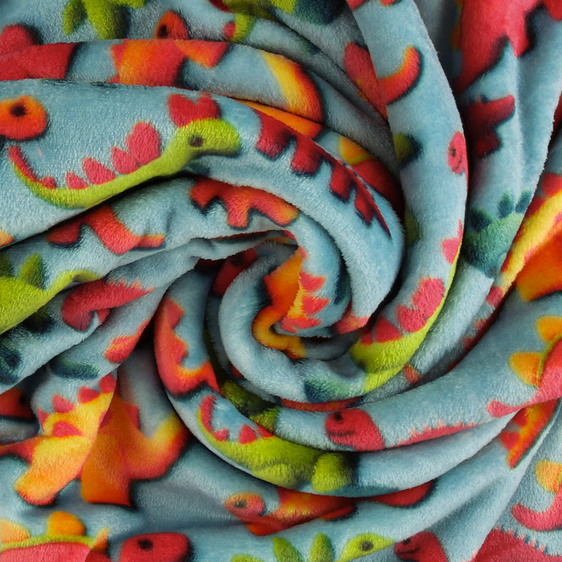 Printed Fleece - CORAL - 015 - Blue
