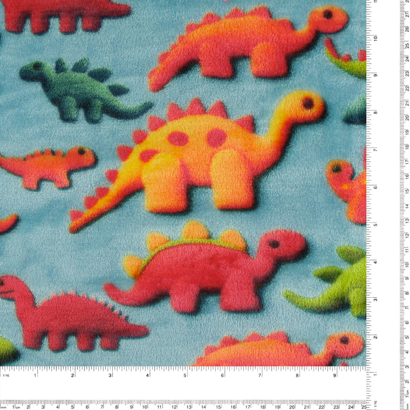 Printed Fleece - CORAL - 015 - Blue