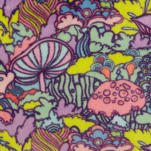 Printed Fleece - CORAL - 016 - Purple