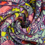 Printed Fleece - CORAL - 016 - Purple