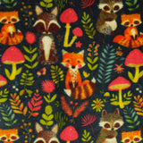 Printed Fleece - CORAL - 017 - Navy/Green