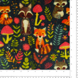 Printed Fleece - CORAL - 017 - Navy/Green