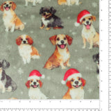 Printed Fleece - CORAL - 020 - Grey