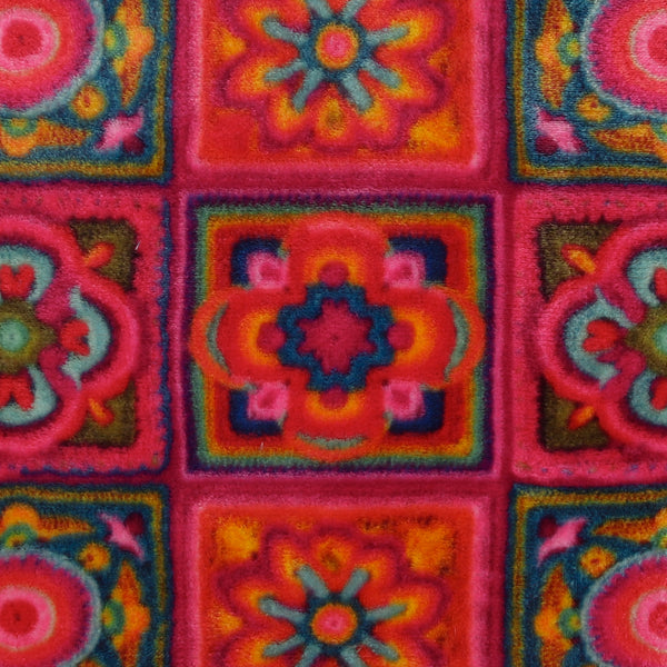 Printed Fleece - CORAL - 023 - Pink