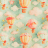 Printed Fleece - CORAL - 024 - Aqua